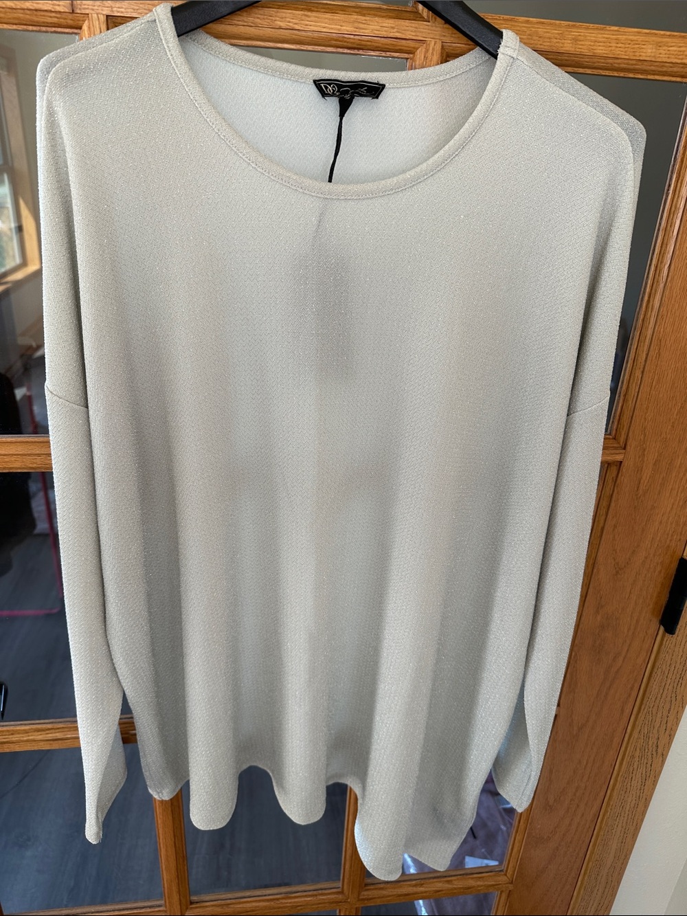 DG2 by Diane Gilman Light Gray Crewneck Sweater